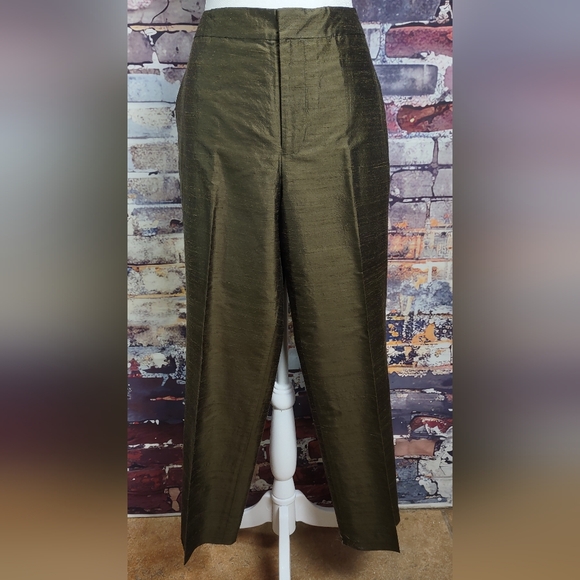 Ralph Lauren Silk Shantung Shirt/Pants Set - Picture 5 of 13